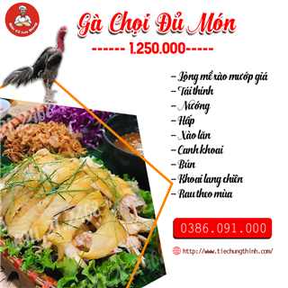 Đặt Tiệc Gà Chọi Đủ Món Tại Nhà Hà Nội 0386091000